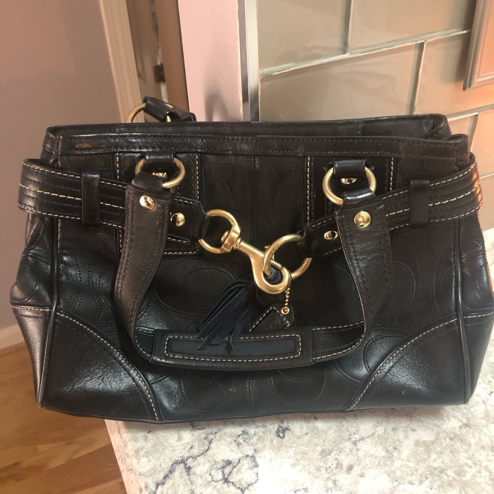 Black coach purse